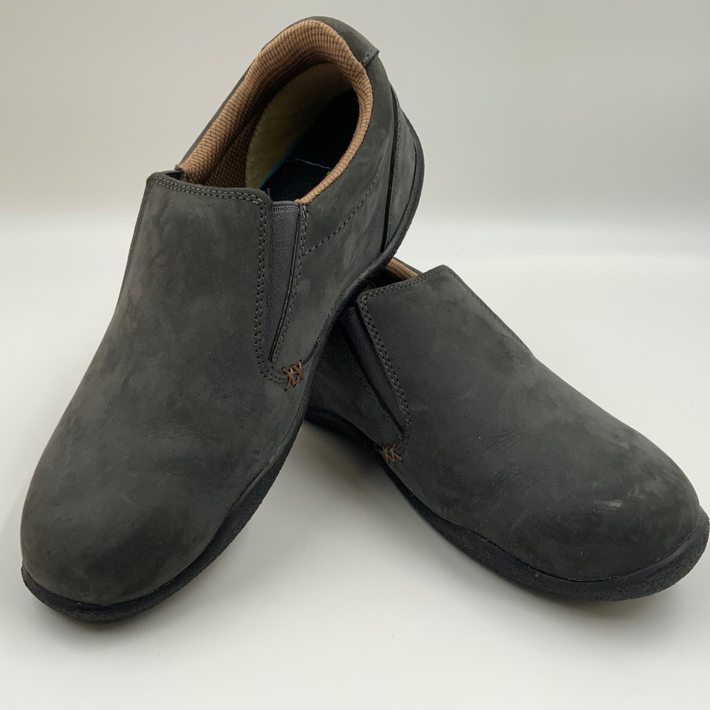KURU Roam Women 8 Wide Gray Nubuck Leather Slip On Orthopedic Loafers 20270680